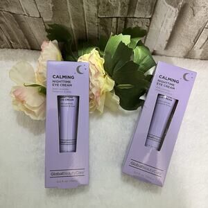 Global Beauty Care Calming Night Time Face Eye Cream Products, Lot of 2